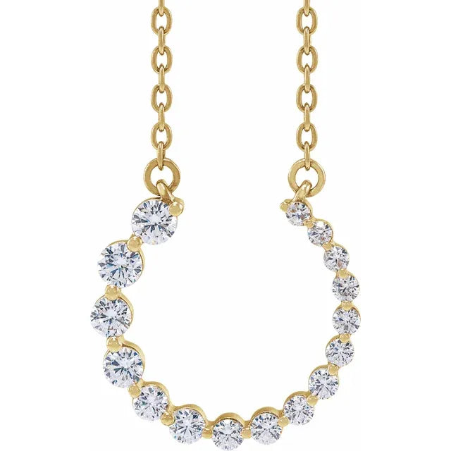 Classic Semi-Circle Diamond Necklace