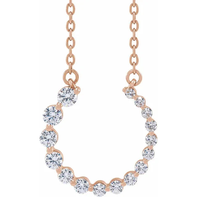 Classic Semi-Circle Diamond Necklace