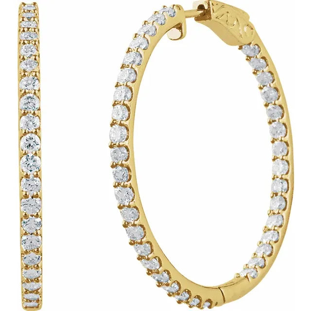 Inside-Out Diamond Hoop Earrings