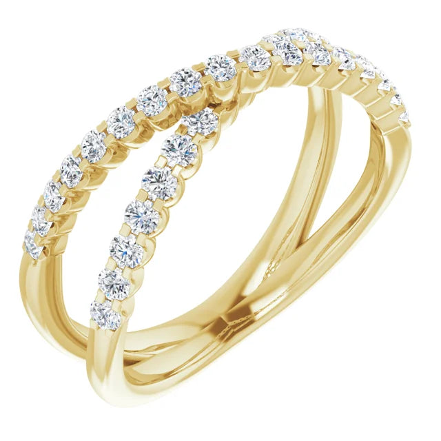 Classic Criss-Cross Diamond Ring