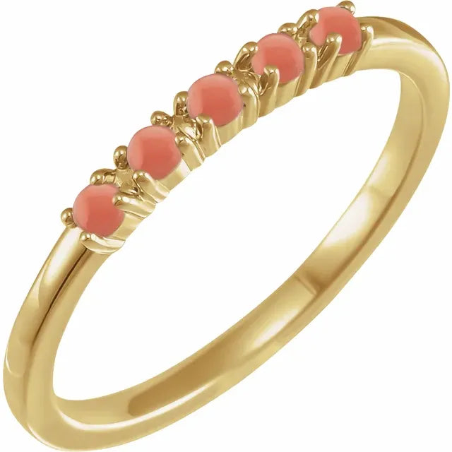 Natural Gemstone Stacking Ring 5-Stone