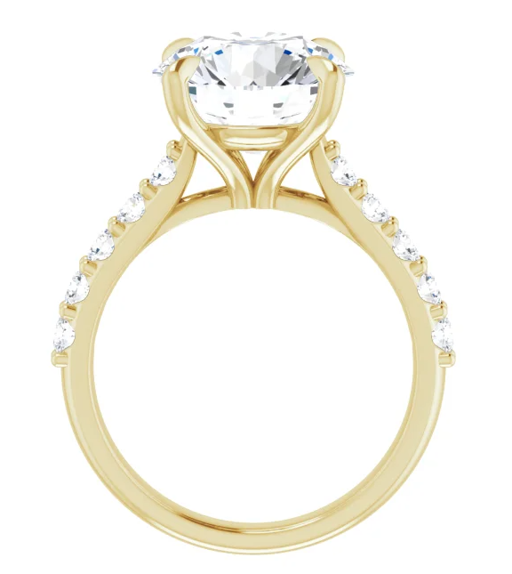 Showstopper (5ct.) 18K Yellow Gold Pave Engagement Ring