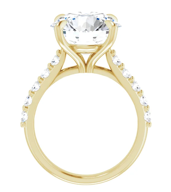 Showstopper (5ct.) 18K Yellow Gold Pave Engagement Ring