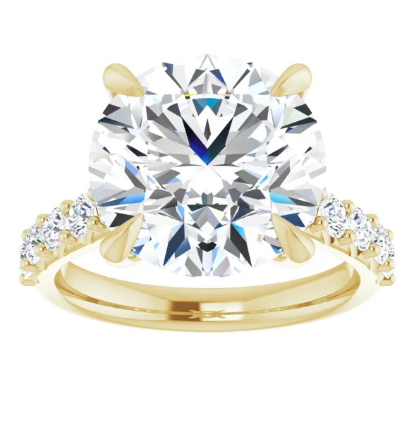 Showstopper (5ct.) 18K Yellow Gold Pave Engagement Ring