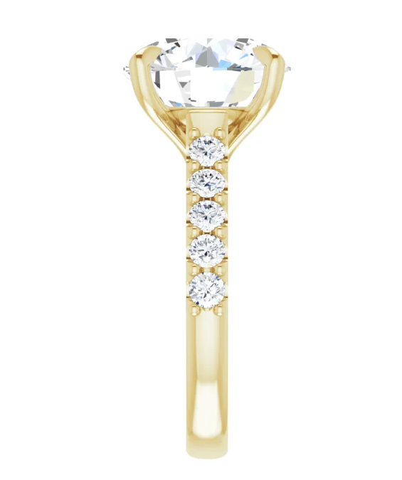 Showstopper (5ct.) 18K Yellow Gold Pave Engagement Ring