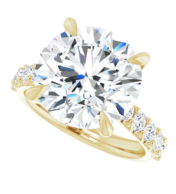 Showstopper (5ct.) 18K Yellow Gold Pave Engagement Ring
