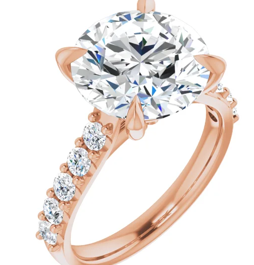 Showstopper (5ct.) 18K Rose Gold Pave Engagement Ring