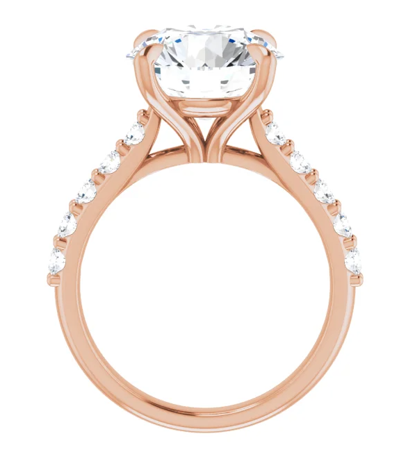 Lab Grown Diamond Pave Engagement Ring