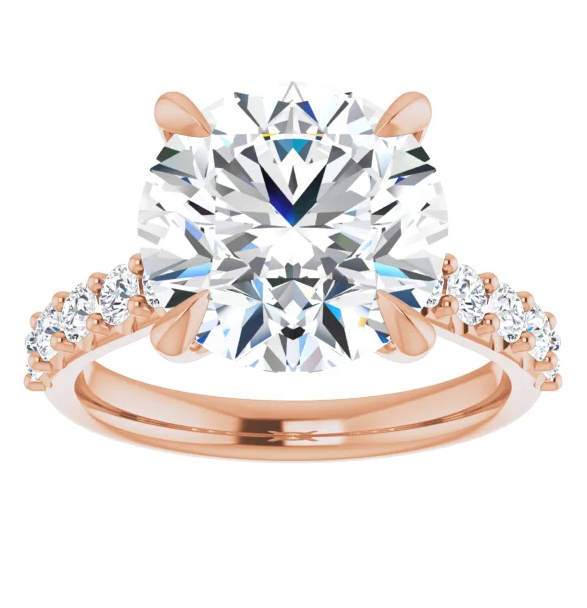 Lab Grown Diamond Pave Engagement Ring