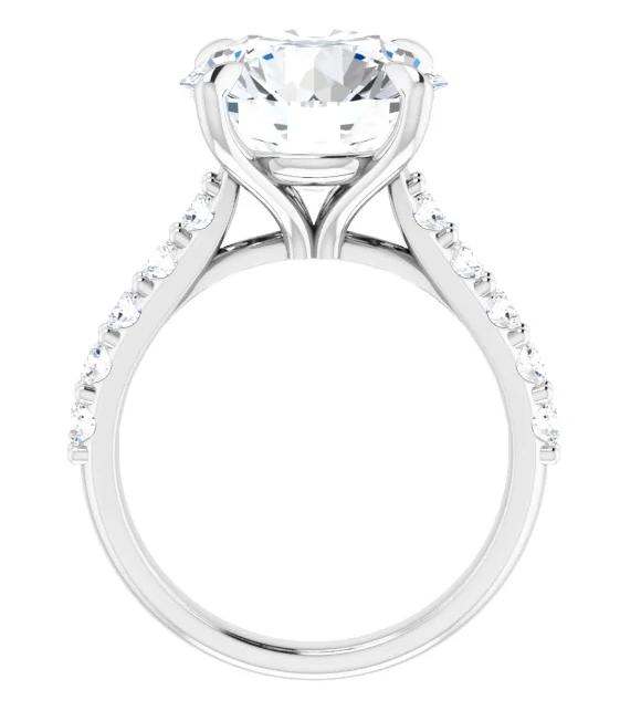 Showstopper (5ct.) Platinum Pave Engagement Ring