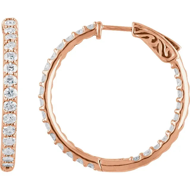 Inside-Out Diamond Hoop Earrings