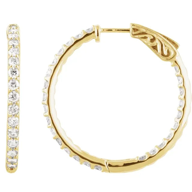 Inside-Out Diamond Hoop Earrings