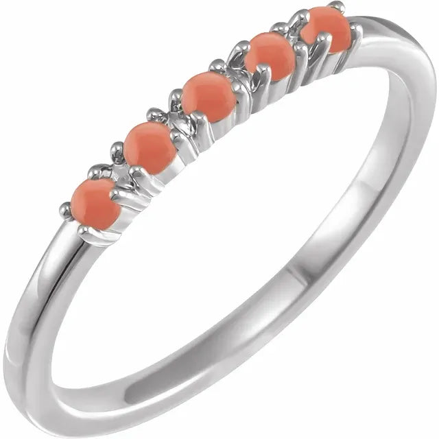 Natural Gemstone Stacking Ring 5-Stone