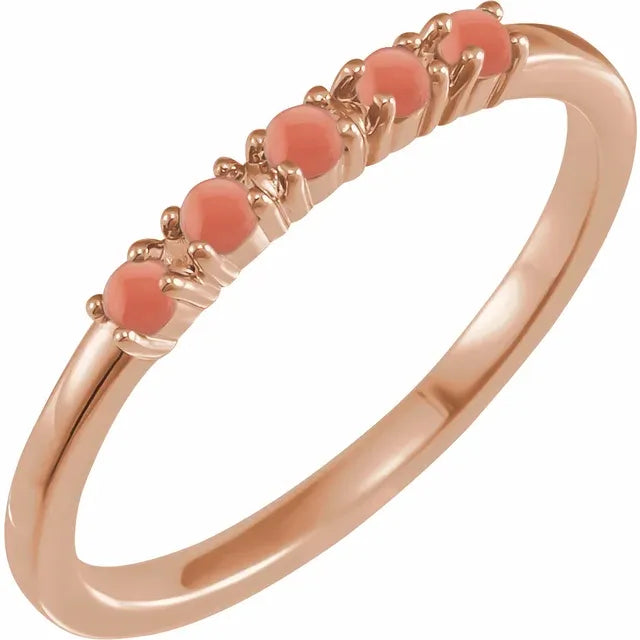 Natural Gemstone Stacking Ring 5-Stone