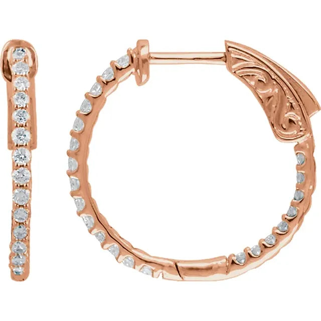 Inside-Out Diamond Hoop Earrings
