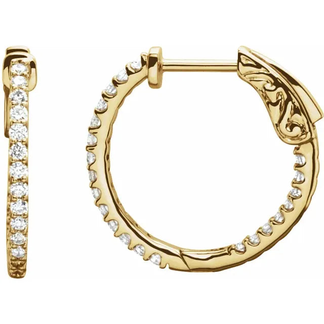 Inside-Out Diamond Hoop Earrings