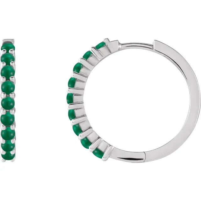 Natural Gemstone Hoops- Full Sized
