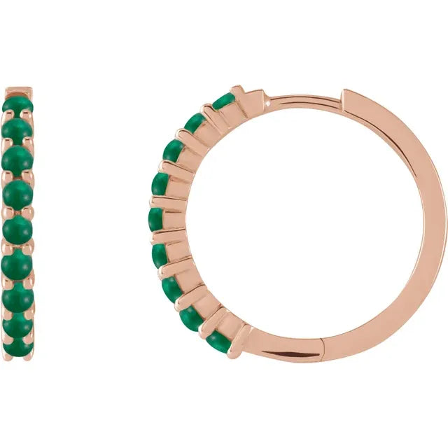 Natural Gemstone Hoops- Full Sized