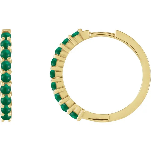 Natural Gemstone Hoops- Full Sized
