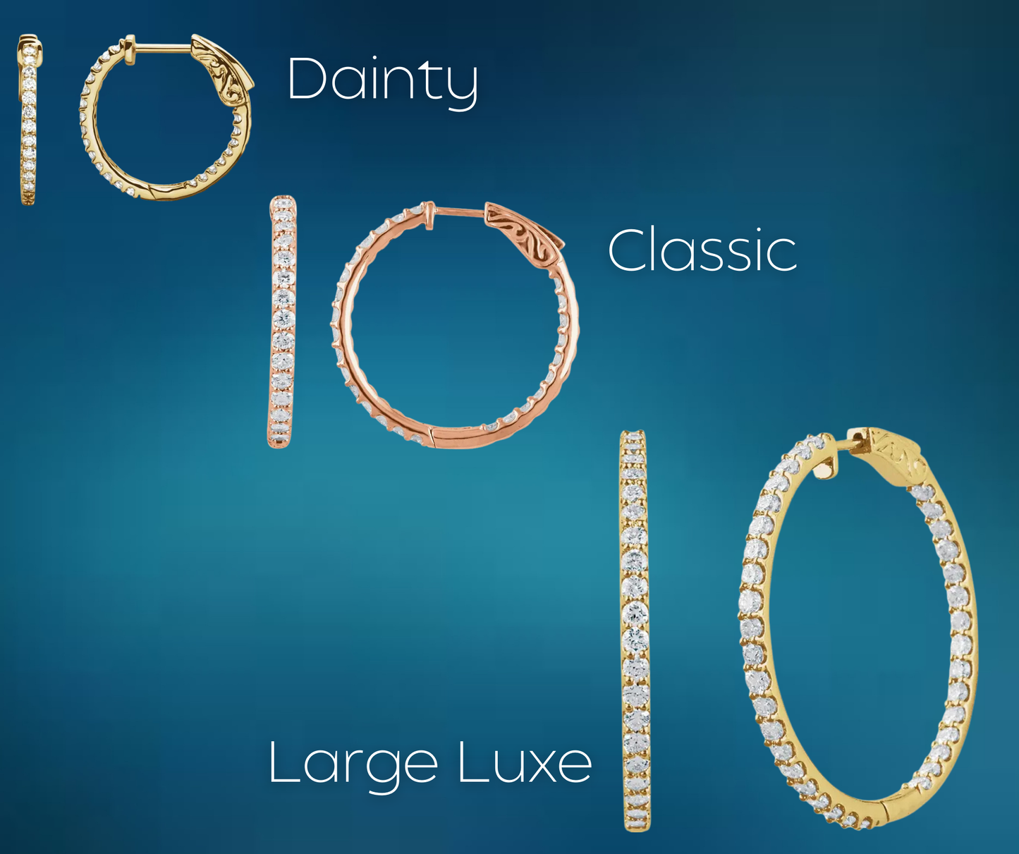 Inside-Out Diamond Hoop Earrings