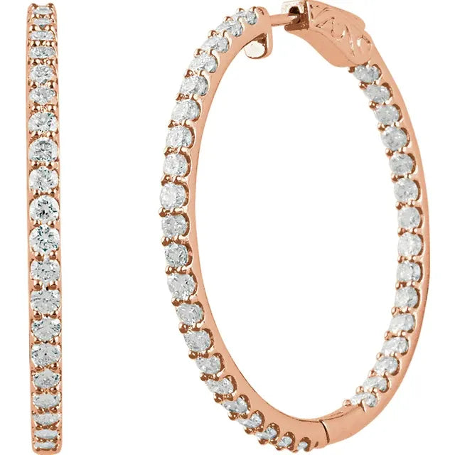 Inside-Out Diamond Hoop Earrings