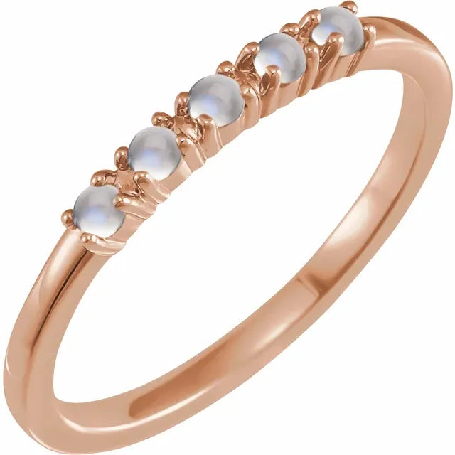 Natural Gemstone Stacking Ring 5-Stone