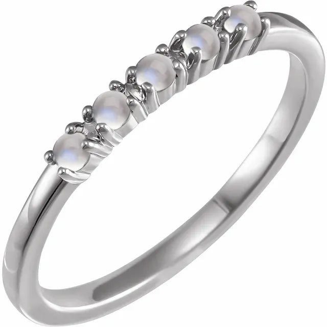 Natural Gemstone Stacking Ring 5-Stone