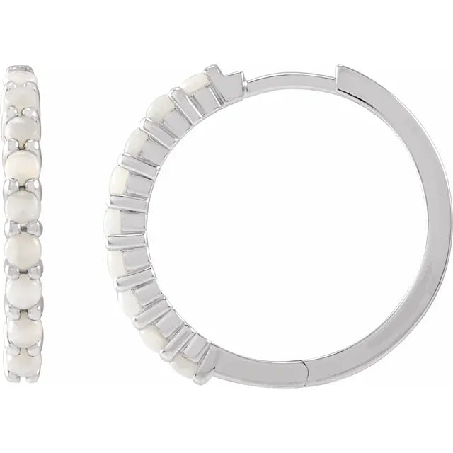 Natural Gemstone Hoops- Full Sized