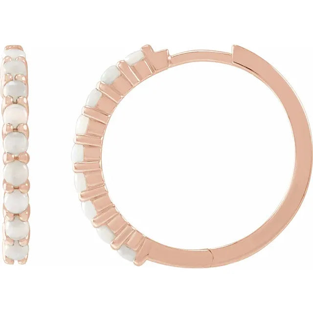 Natural Gemstone Hoops- Full Sized
