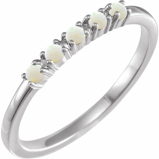 Natural Gemstone Stacking Ring 5-Stone