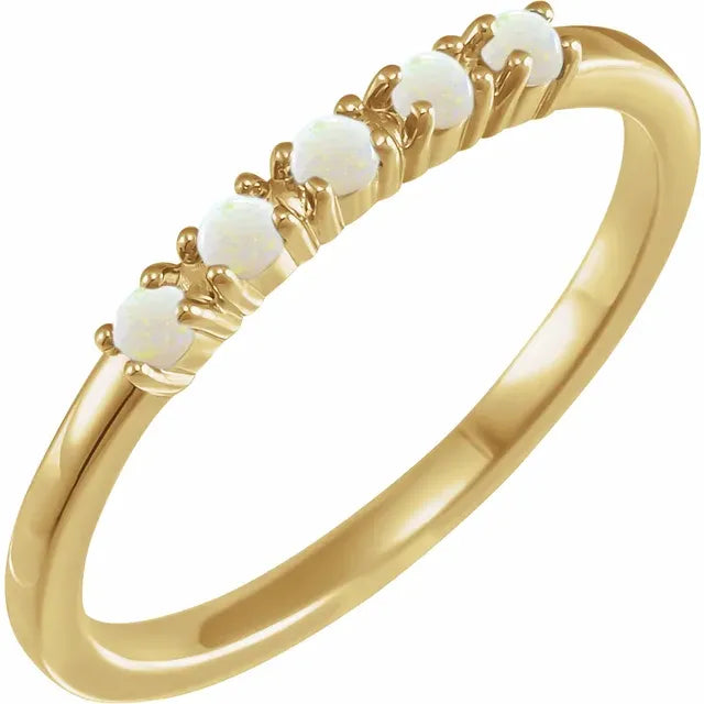 Natural Gemstone Stacking Ring 5-Stone