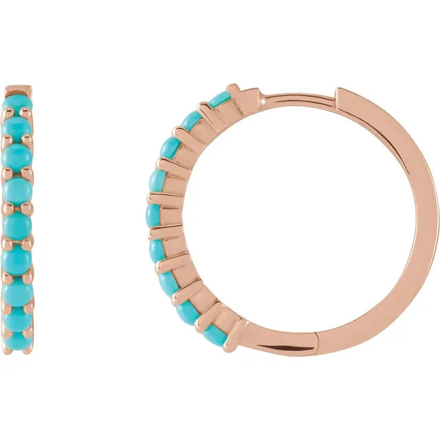 Natural Gemstone Hoops- Full Sized